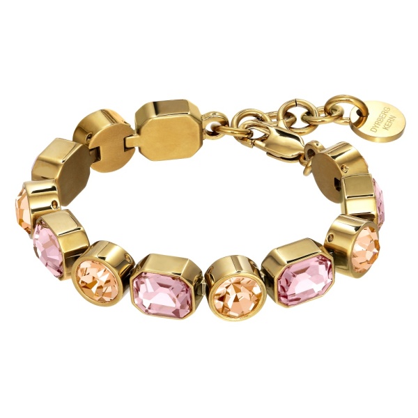 Dyrberg Kern Alaya Gold Bracelet - Light Rose/Peach